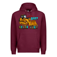 Burgundy a little dirt never hurt Premium Hoodie - AdoDesignShop