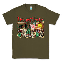 Army Green i'm just here for the snacks softball Classic Tee - Zillion Design Studio