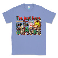 Colony Blue i'm just here for the snacks softball Classic Tee - Zillion Design Studio