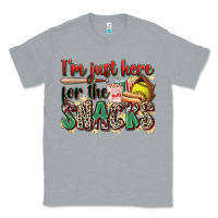 Heather Grey i'm just here for the snacks softball Classic Tee - Zillion Design Studio