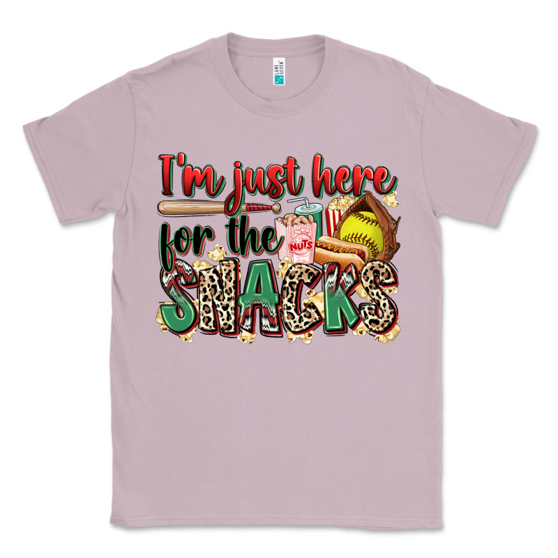 I'm Just Here For The Snacks Softball Classic Tee by Zillion Design Studio | Teevron