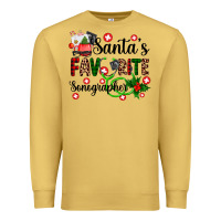 Antique Gold santa's favorite sonographer Premium Sweatshirt - AdoDesignShop
