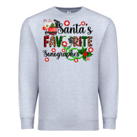 Heather Grey santa's favorite sonographer Premium Sweatshirt - AdoDesignShop