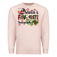 Pale Pink santa's favorite sonographer Premium Sweatshirt - AdoDesignShop