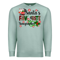 Seafoam santa's favorite sonographer Premium Sweatshirt - AdoDesignShop
