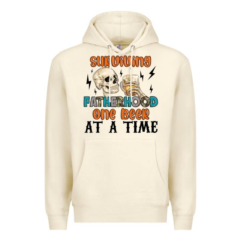 Surviving Fatherhood One Beer At A Time Premium Hoodie by MaliasSmallBusiness | Teevron