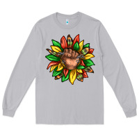 Moon Dust black history sunflower Long Sleeve Tee - texasbilliewilder