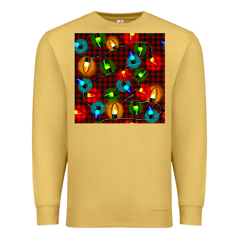 Christmas Lights Seamless Pattern Premium Sweatshirt by BundleAndBundleShop | Teevron
