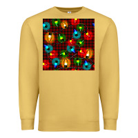 Antique Gold christmas lights seamless pattern Premium Sweatshirt - BundleAndBundleShop