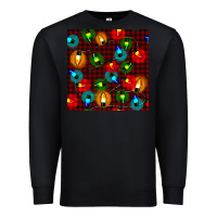 Black christmas lights seamless pattern Premium Sweatshirt - BundleAndBundleShop