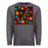 Charcoal Heather christmas lights seamless pattern Premium Sweatshirt - BundleAndBundleShop