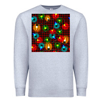 Heather Grey christmas lights seamless pattern Premium Sweatshirt - BundleAndBundleShop