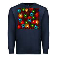 Navy christmas lights seamless pattern Premium Sweatshirt - BundleAndBundleShop