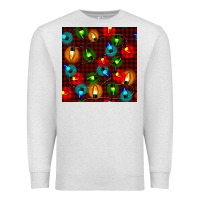 Oatmeal Heather christmas lights seamless pattern Premium Sweatshirt - BundleAndBundleShop