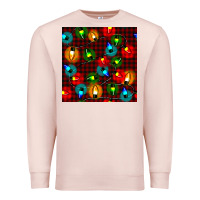 Pale Pink christmas lights seamless pattern Premium Sweatshirt - BundleAndBundleShop