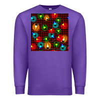 Purple christmas lights seamless pattern Premium Sweatshirt - BundleAndBundleShop