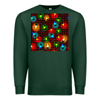 Sports Green christmas lights seamless pattern Premium Sweatshirt - BundleAndBundleShop