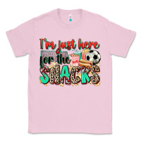 Bubblegum Pink i'm just here for the snacks soccer Classic Tee - Zillion Design Studio