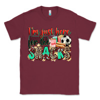Burgundy i'm just here for the snacks soccer Classic Tee - Zillion Design Studio