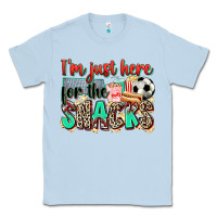 Dusty Blue i'm just here for the snacks soccer Classic Tee - Zillion Design Studio