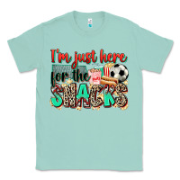 Seafoam i'm just here for the snacks soccer Classic Tee - Zillion Design Studio