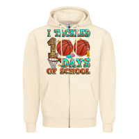 Sandshell i tackled 100 days of school basketball Zipper Hoodie - Zillion Design Studio