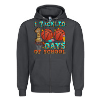 Smoke i tackled 100 days of school basketball Zipper Hoodie - Zillion Design Studio