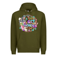 Army Green get loaded rabbit and easter Premium Hoodie - MaliasSmallBusiness