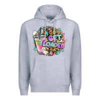 Heather Grey get loaded rabbit and easter Premium Hoodie - MaliasSmallBusiness