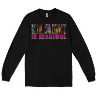 Black black is beautiful neon Long Sleeve Tee - texasbilliewilder