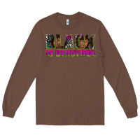Chestnut black is beautiful neon Long Sleeve Tee - texasbilliewilder