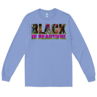 Colony Blue black is beautiful neon Long Sleeve Tee - texasbilliewilder