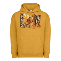 Pigment Peanut Butter lpn licensed practical nurse Urban Hoodie - NancyCooperArtShop