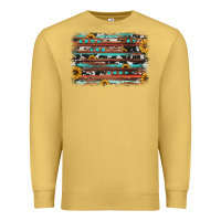 Antique Gold sunflower gemstone background Premium Sweatshirt - JahusDesignShop