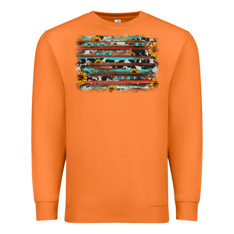Sunflower Gemstone Background Premium Sweatshirt by JahusDesignShop | Teevron