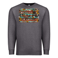 Charcoal Heather sunflower gemstone background Premium Sweatshirt - JahusDesignShop