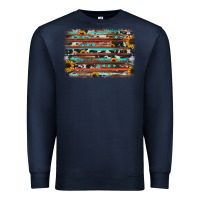 Navy sunflower gemstone background Premium Sweatshirt - JahusDesignShop
