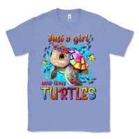 Colony Blue just a girl who loves turtles Classic Tee - texasbilliewilder