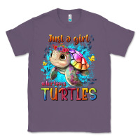 Lavender just a girl who loves turtles Classic Tee - texasbilliewilder