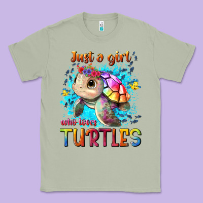 Just A Girl Who Loves Turtles Classic Tee Designed By Texasbilliewilder