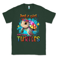 Sports Green just a girl who loves turtles Classic Tee - texasbilliewilder