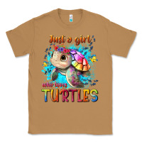 Toasted Coconut just a girl who loves turtles Classic Tee - texasbilliewilder
