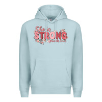 Blue Mist she is strong proverbs 31 25 Premium Hoodie - MaliasSmallBusiness