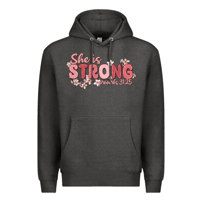 She Is Strong Proverbs 31 25 Premium Hoodie by MaliasSmallBusiness | Teevron