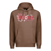 Chestnut she is strong proverbs 31 25 Premium Hoodie - MaliasSmallBusiness