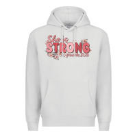 Dove Grey she is strong proverbs 31 25 Premium Hoodie - MaliasSmallBusiness