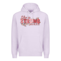 Lilac she is strong proverbs 31 25 Premium Hoodie - MaliasSmallBusiness
