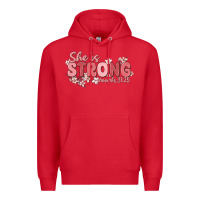 Red she is strong proverbs 31 25 Premium Hoodie - MaliasSmallBusiness