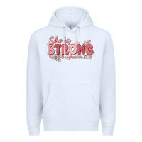 White she is strong proverbs 31 25 Premium Hoodie - MaliasSmallBusiness