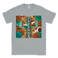 Heather Grey blessed cross Classic Tee - BarkalooDesign